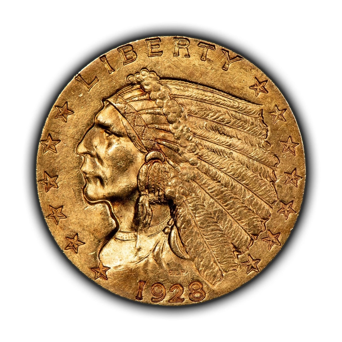 1928 G$2.50 INDIAN HEAD GOLD QUARTER EAGLE: 1928 G$2.50 Indian Head Gold Quarter Eagle Brand/Mint: U.S. Mint Year: 1928 Fineness: 0.9 Country of Origin: United States Accessories: None Accessories Notice: When purchasing pre-owned goods, ple