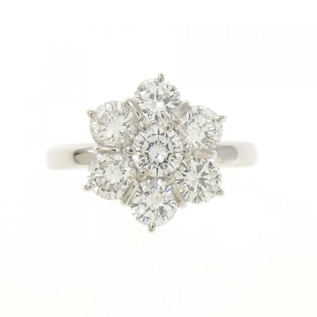 PT900 FLOWER DIAMOND RING - 2