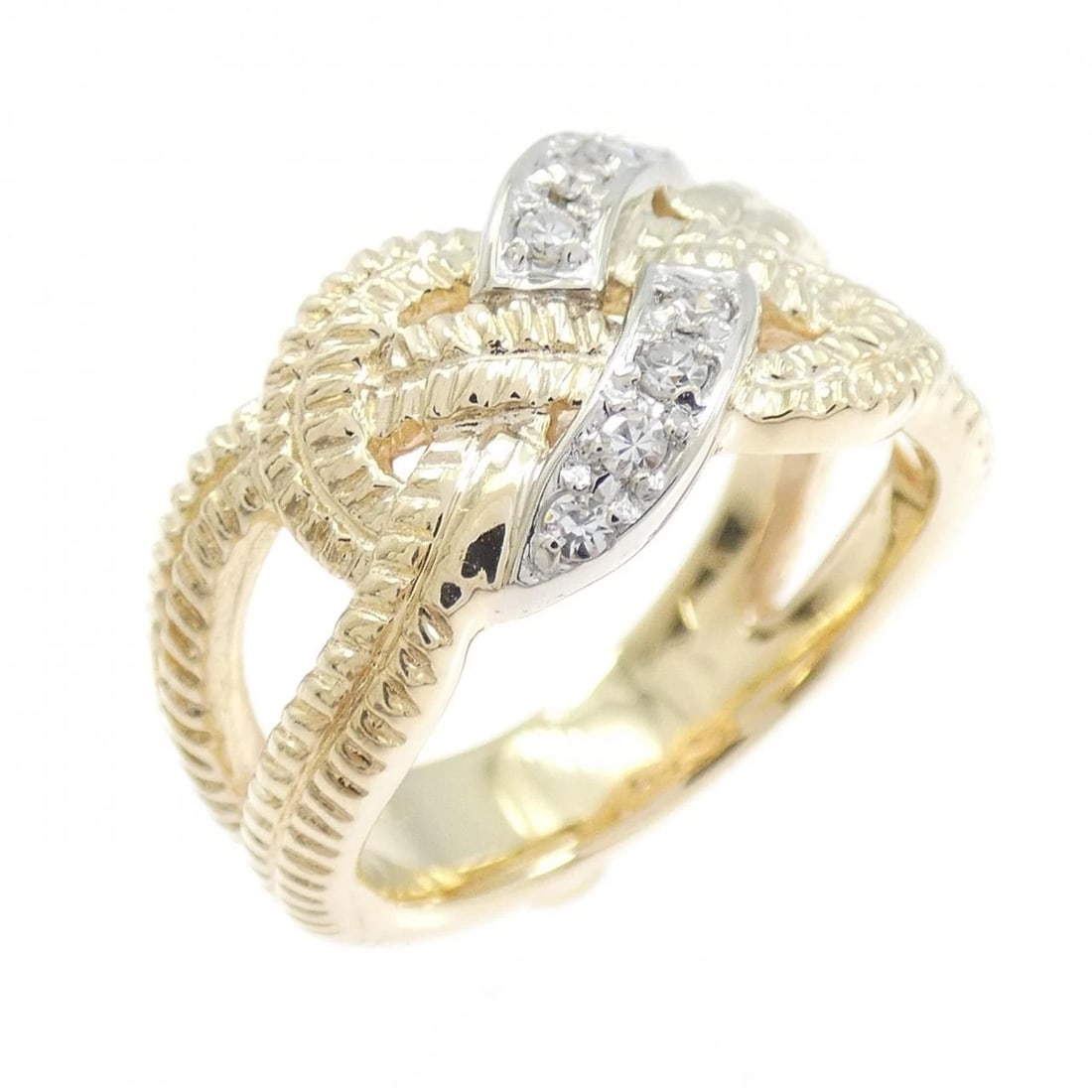 K14YG/K14WG DIAMOND RING: K14YG/K14WG diamond ring Brand: Unbranded Type: Diamond Ring Material: K14YG/K14WG, Main Stone/Creation Natural Color: YG,WG Size: US4 1/2 Accessories: None Accessories Notice: When purchasing