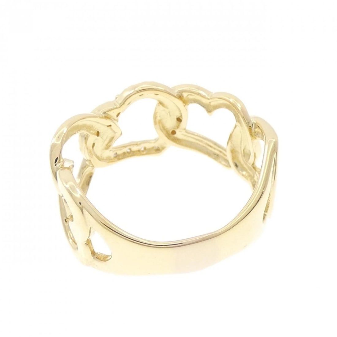 K18YG HEART DIAMOND RING - 3