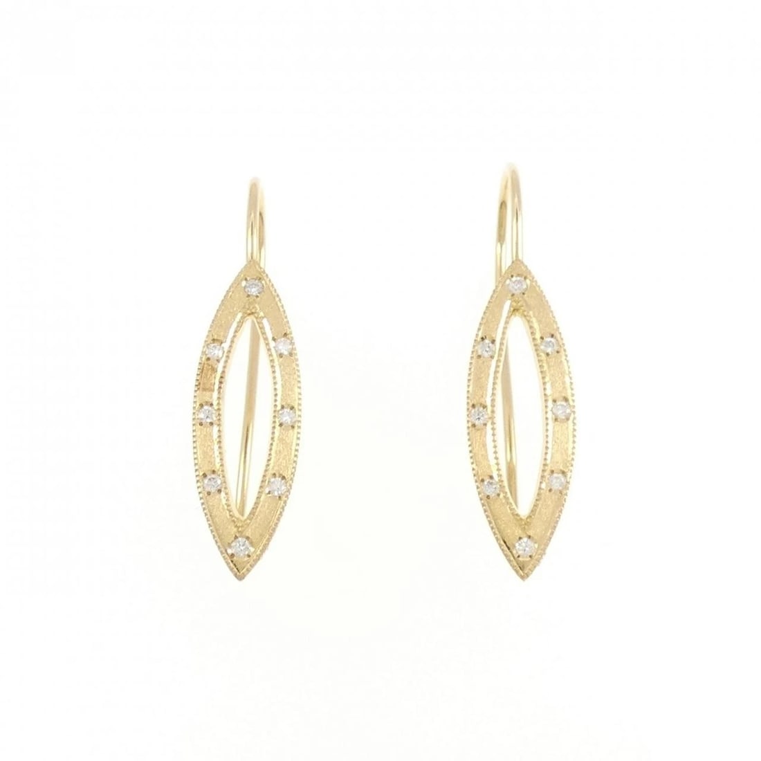 K18YG DIAMOND PIERCE: K18YG Diamond Pierce Brand: Unbranded Type: Diamond Pierce/Earring Material: K18YG, Main Stone/Creation Natural Color: Yellow gold Size: Actual Size Approx. height x width: 25.0mm x 8.2mm
