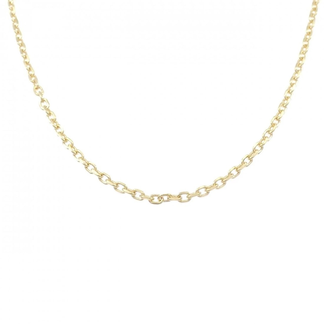 K18YG CHAIN NECKLACE: K18YG Chain Necklace Brand: Unbranded Type: Necklace Material: K18YG, Color: Yellow gold Size: 46cm Actual Size Chain maximum width approx.: 2.0mm Accessories: None Accessories Notice: When