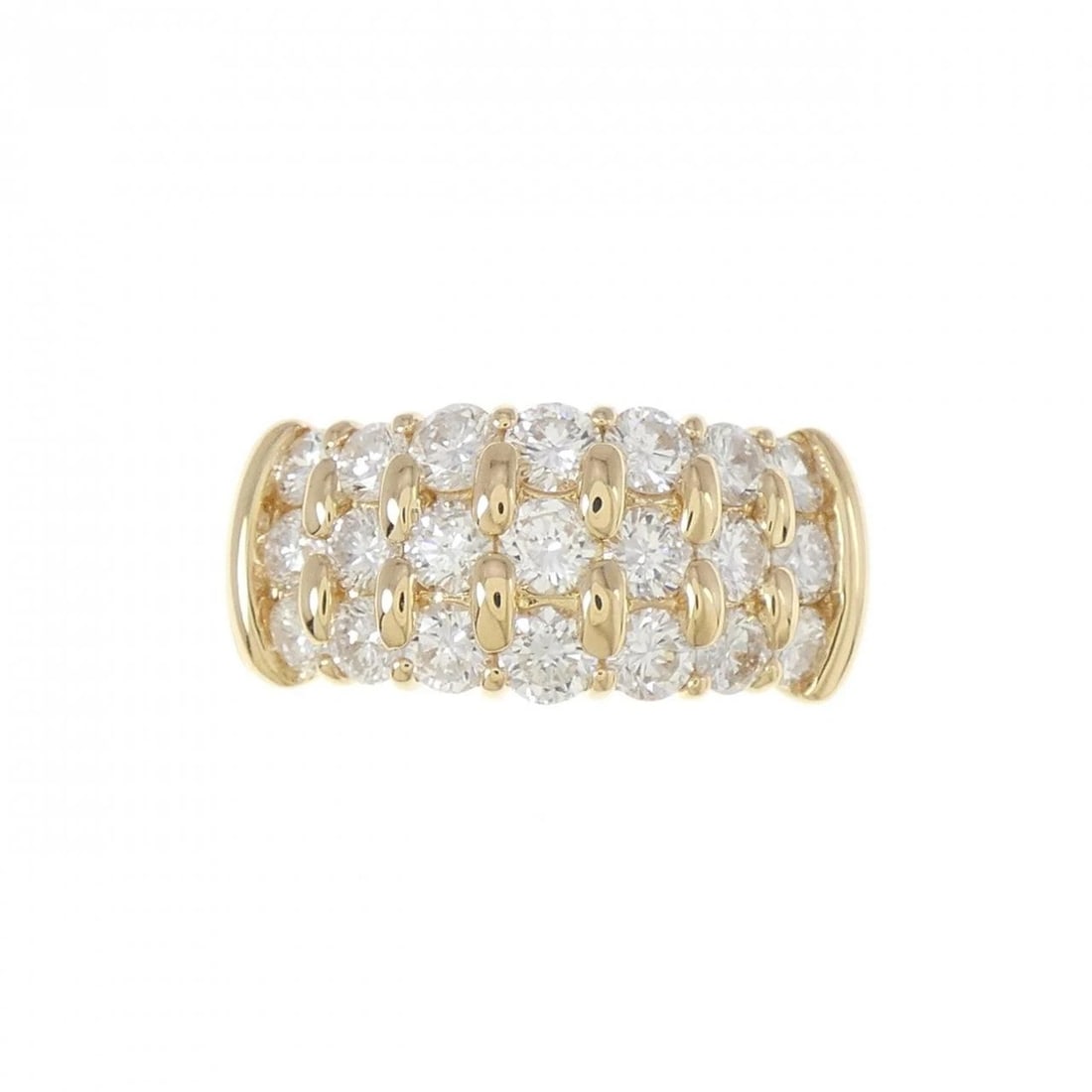 K18YG DIAMOND RING: K18YG Diamond Ring Brand: Unbranded Type: Diamond ring Material: K18YG, Main Stone/Creation Natural Color: Yellow gold Size: US5 1/4 Accessories: None Accessories Notice: When purchasing p