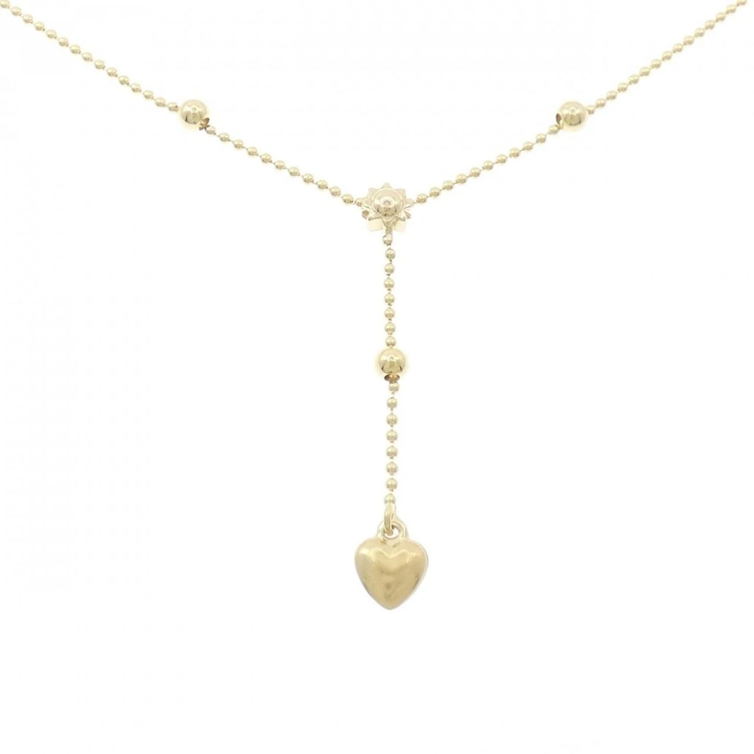 750YG HEART NECKLACE: 750YG Heart Necklace Brand: Unbranded Type: Necklace Material: 750YG, Color: Yellow gold Size: 41cm Actual Size Pendant length approx. x width approx.: 52.2mmx8.0mm Chain maximum width approx.: 1.5mm