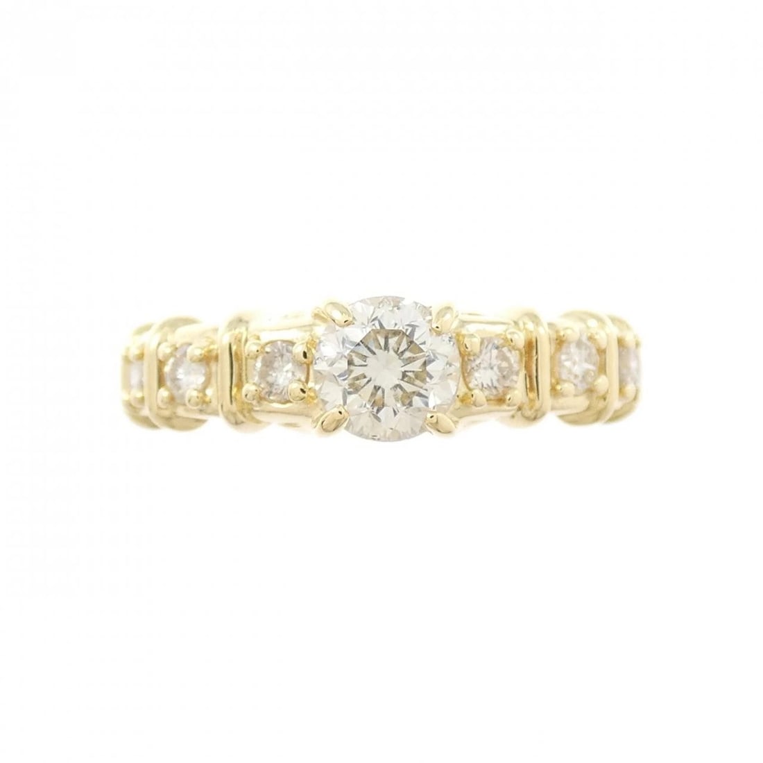 K18YG DIAMOND RING: K18YG Diamond Ring Brand: Unbranded Type: Diamond ring Material: K18YG, Main Stone/Creation Natural Color: Yellow gold Size: US5 3/4 Accessories: None Accessories Notice: When purchasing pre-owned