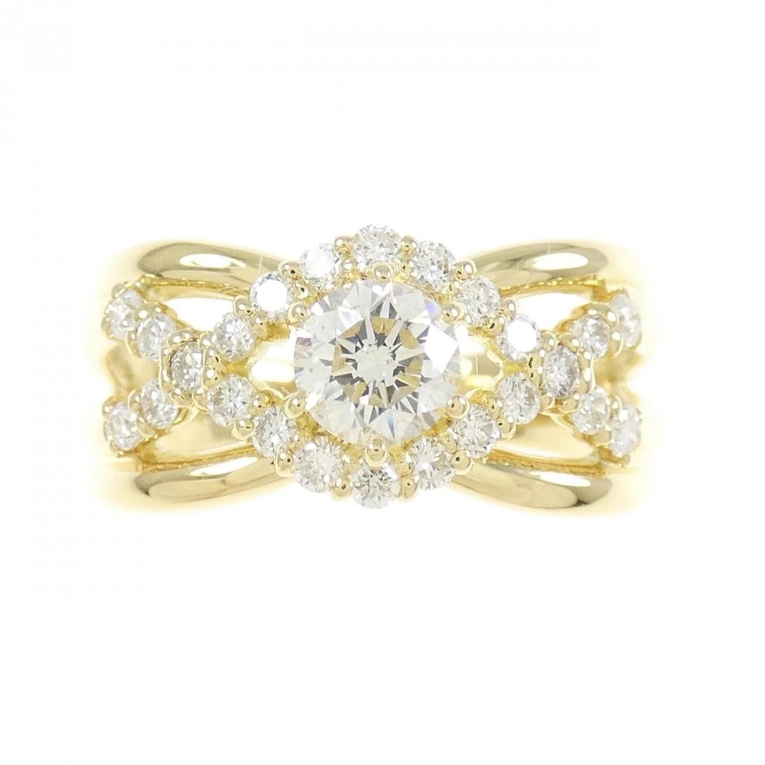 K18YG DIAMOND RING - 2