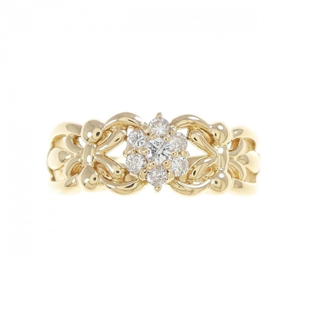 K18YG DIAMOND RING - 2