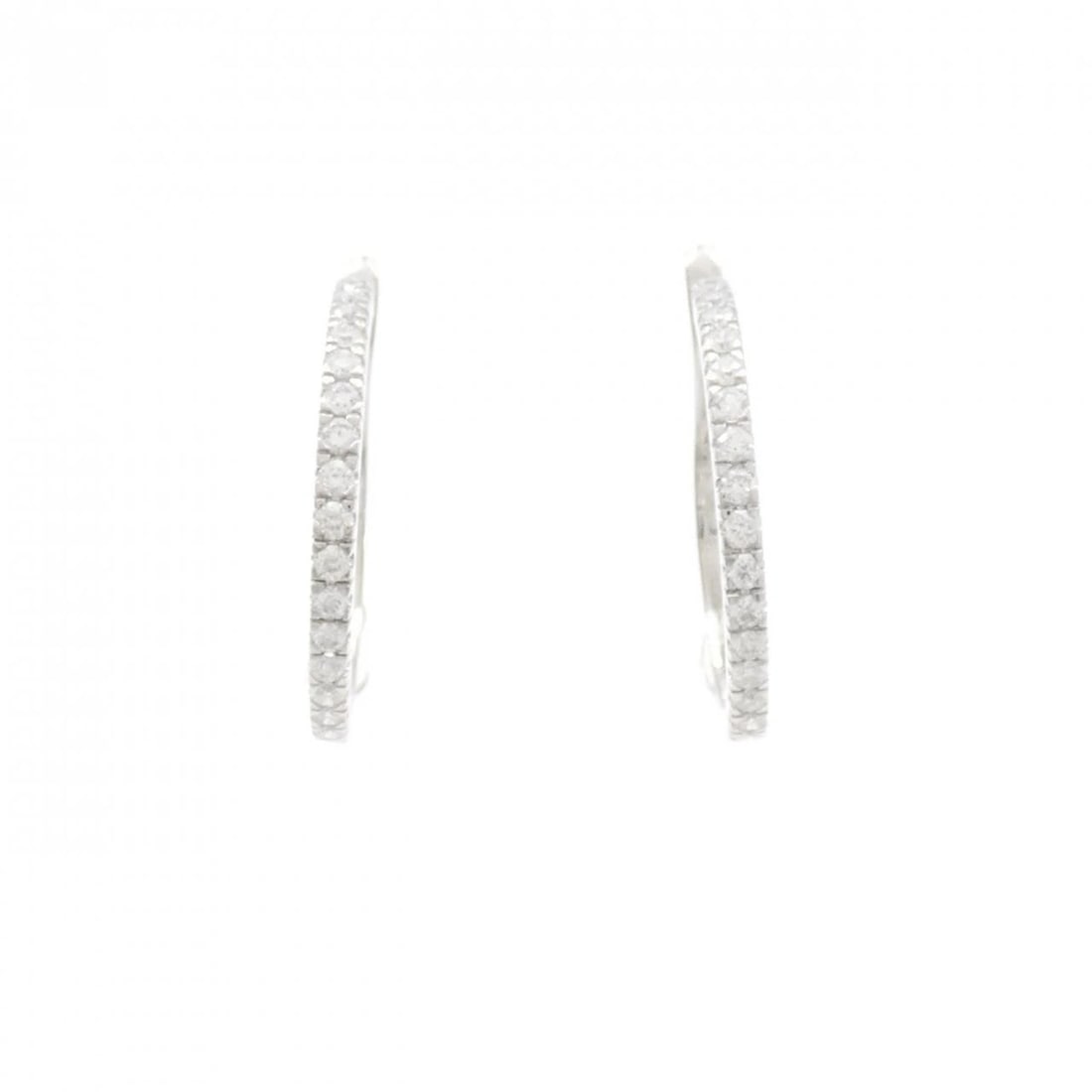 750WG DIAMOND PIERCE: 750WG Diamond Pierce Brand: Unbranded Type: Diamond Pierce/Earring Material: 750WG, Main Stone/Creation Natural Color: White Gold Size: Actual Size Approx. height x width: 24.1mm x 2.1mm Accessories: