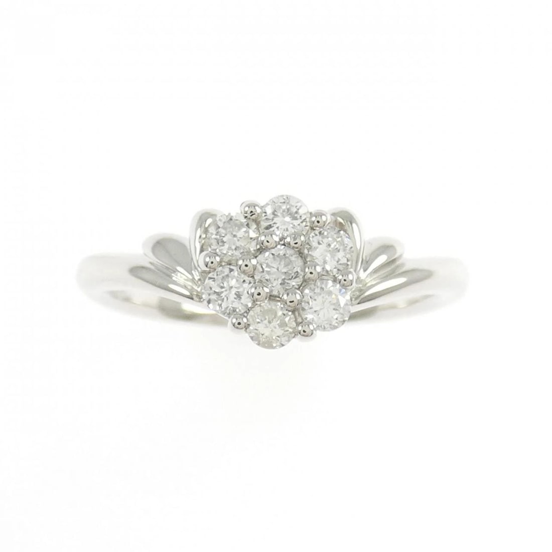 PT900 FLOWER DIAMOND RING - 2