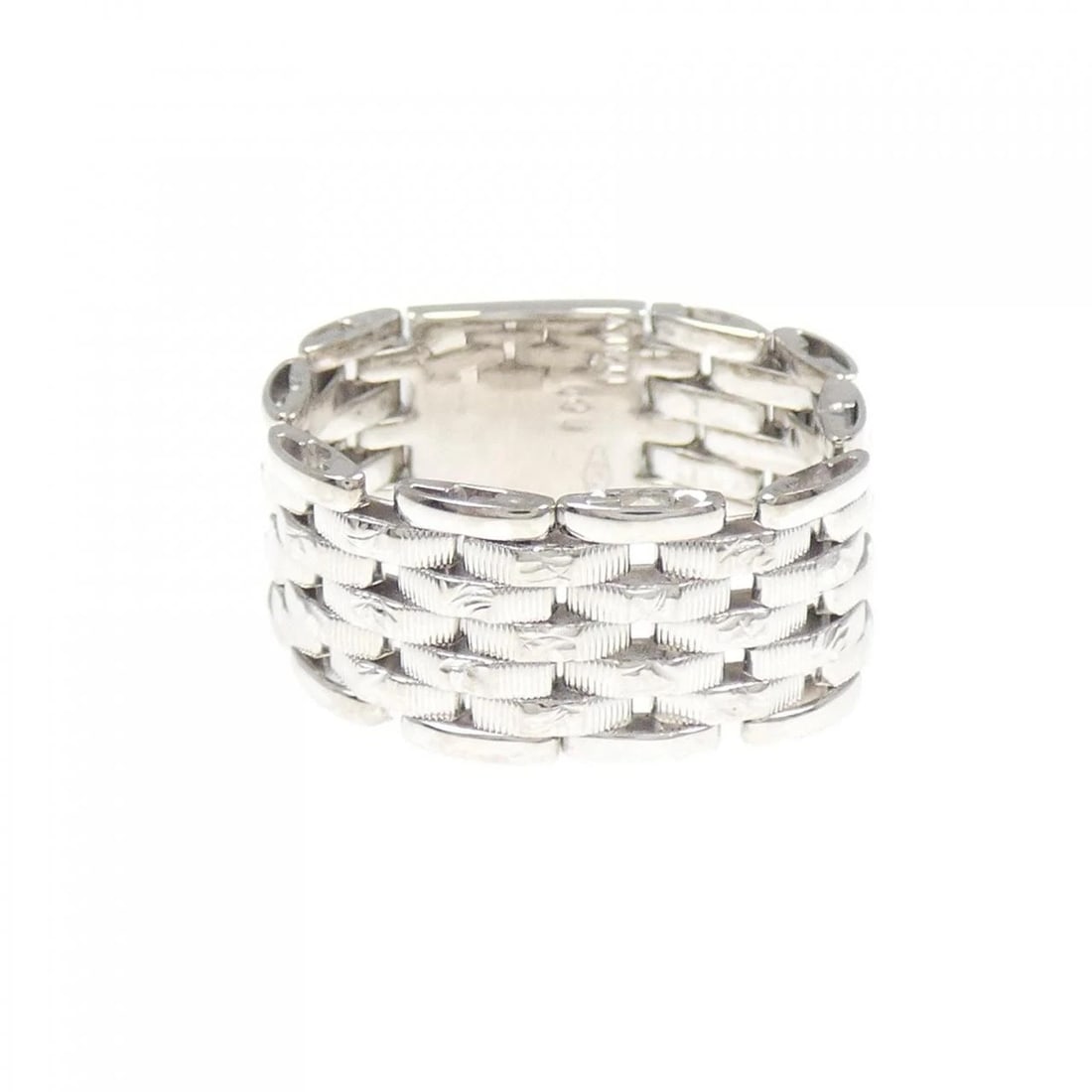 750WG RING: 750WG Ring Brand: Unbranded Type: ring Material: 750WG, Color: White Gold Size: US5 3/4 Accessories: None Accessories Notice: When purchasing pre-owned goods, please refer to the photos of the items