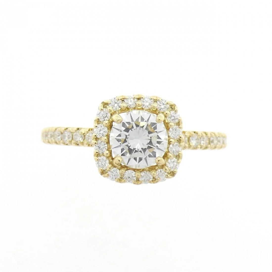 K18YG DIAMOND RING: K18YG Diamond Ring Brand: Unbranded Type: Ring Material: K18YG, Main Stone/Creation Natural Color: Yellow gold Size: US5 3/4 Accessories: None Accessories Notice: When purchasing pre-owned