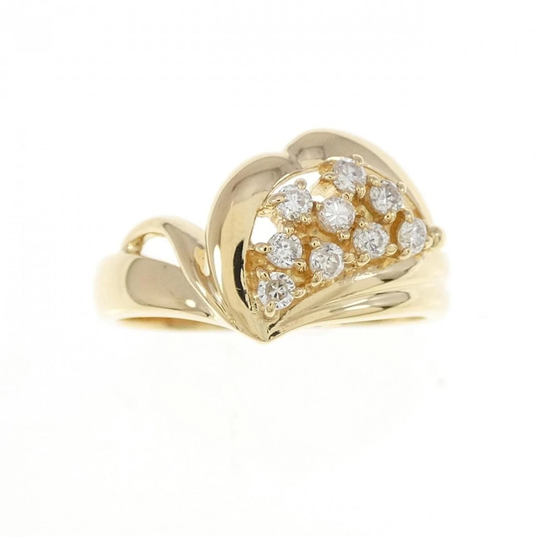 K18YG DIAMOND RING: K18YG Diamond Ring Brand: Unbranded Type: Diamond ring Material: K18YG, Main Stone/Creation Natural Color: Yellow gold Size: US5 1/4 Accessories: None Accessories Notice: When purchasing pre-owned