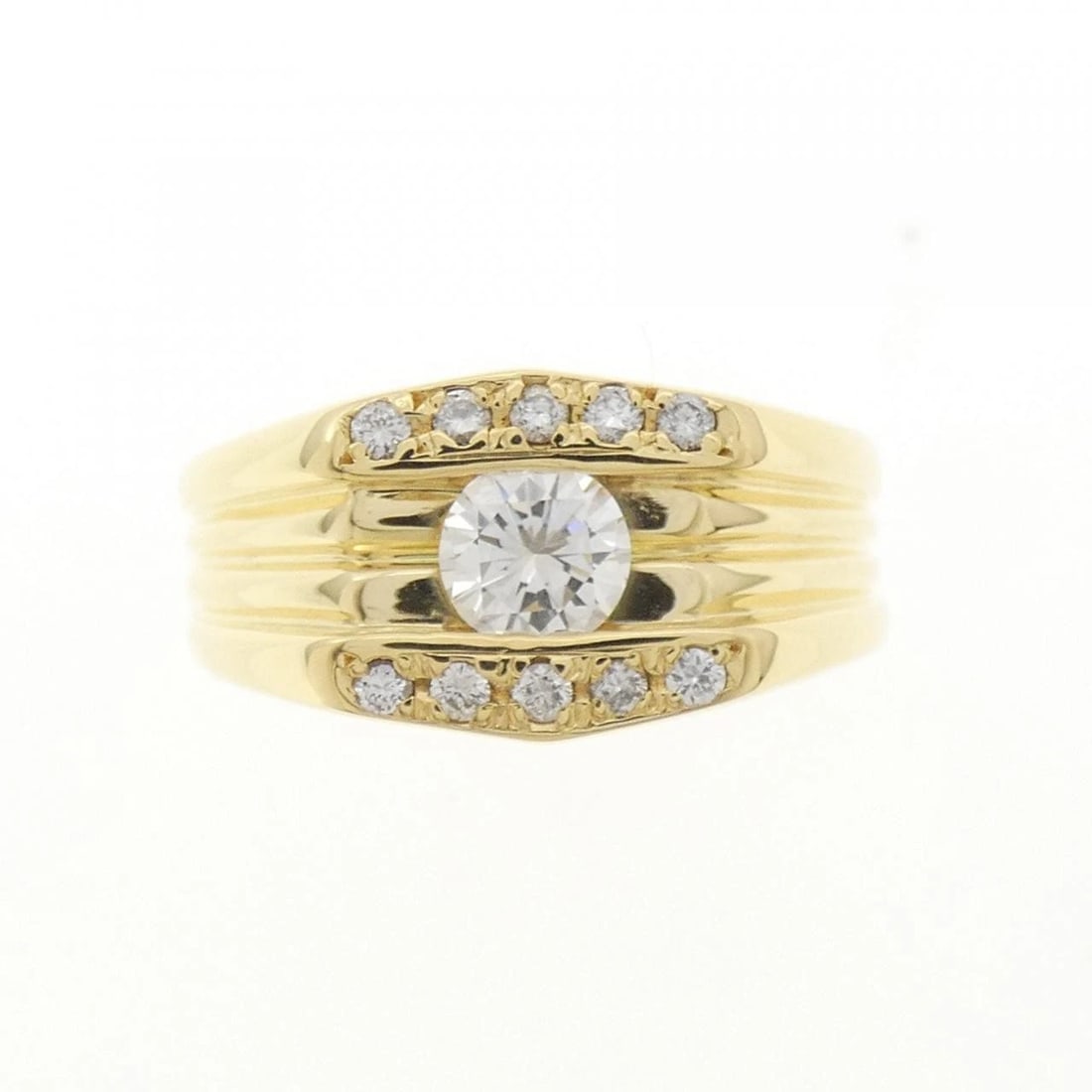 K18YG DIAMOND RING - 2