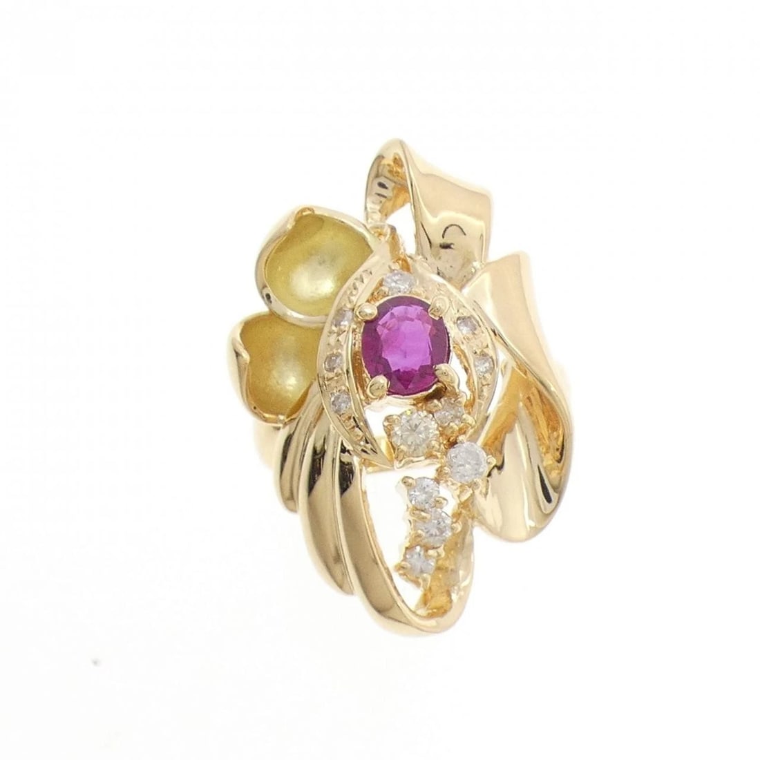 18K YELLOW GOLD RUBY RING - 2