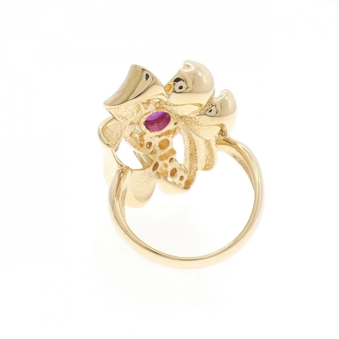 18K YELLOW GOLD RUBY RING - 3