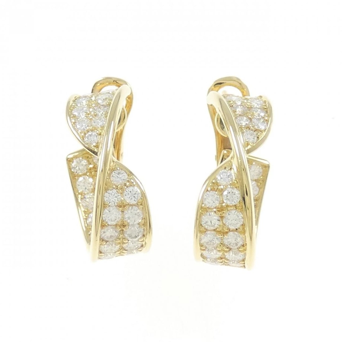 750YG DIAMOND PIERCE: 750YG Diamond Pierce Brand: Unbranded Type: Diamond Pierce/Earring Material: 750YG, Main Stone/Creation Natural Color: Yellow gold Size: Actual Size Approx. height x width: 21.6mm x 8.0mm