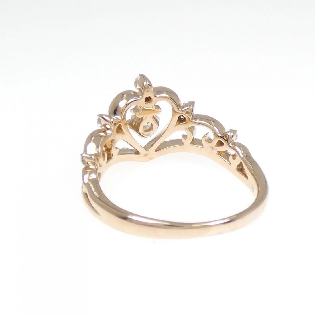 K18PG HEART DIAMOND RING - 2