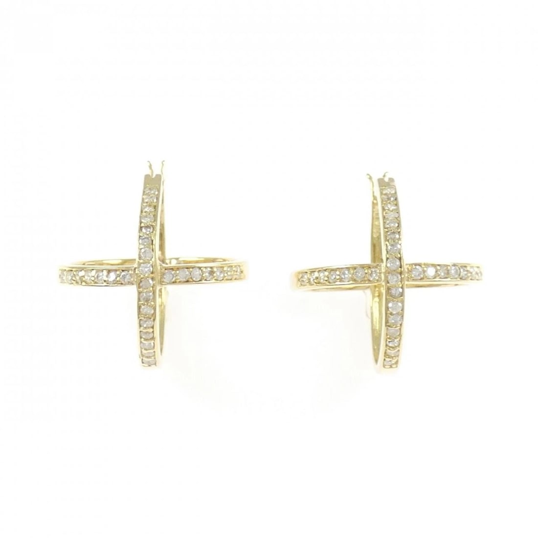 K18YG DIAMOND PIERCE: K18YG Diamond Pierce Brand: Unbranded Type: Diamond Pierce/Earring Material: K18YG, Main Stone/Creation Natural Color: Yellow gold Size: Actual Size Approximate dimensions (height x width): 19.1cm x 1