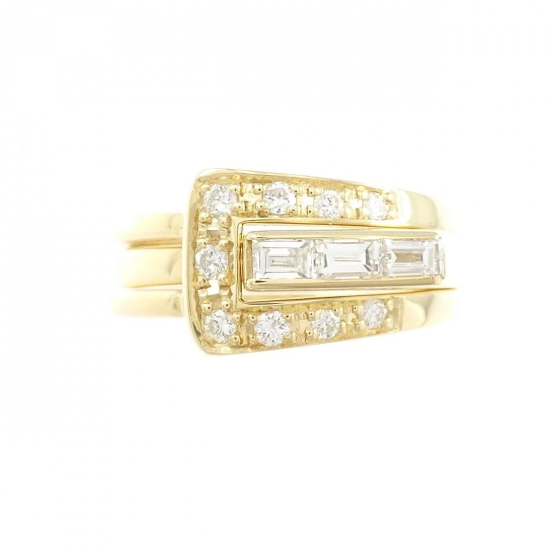 K18YG DIAMOND RING - 3