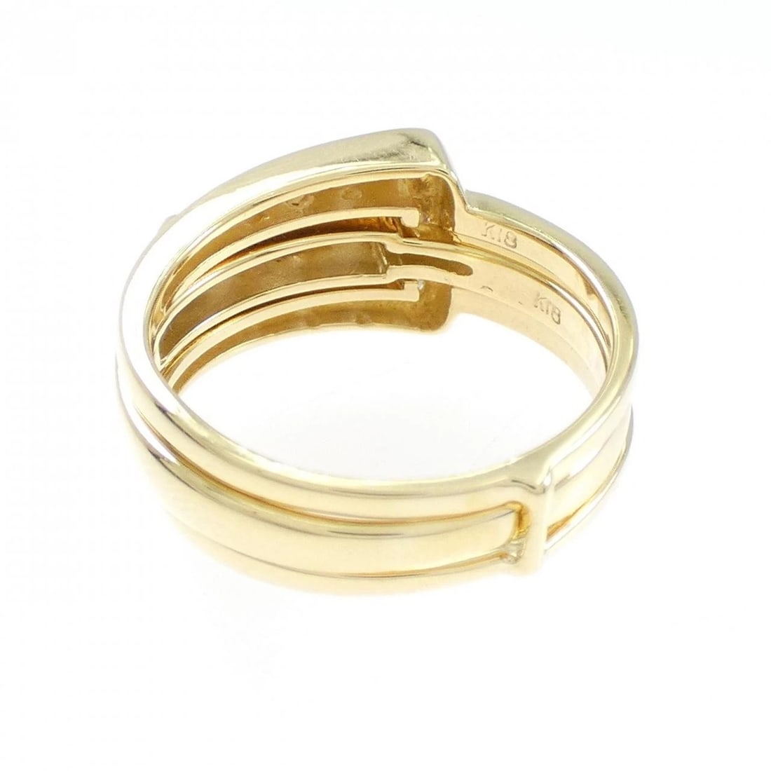 K18YG DIAMOND RING - 4