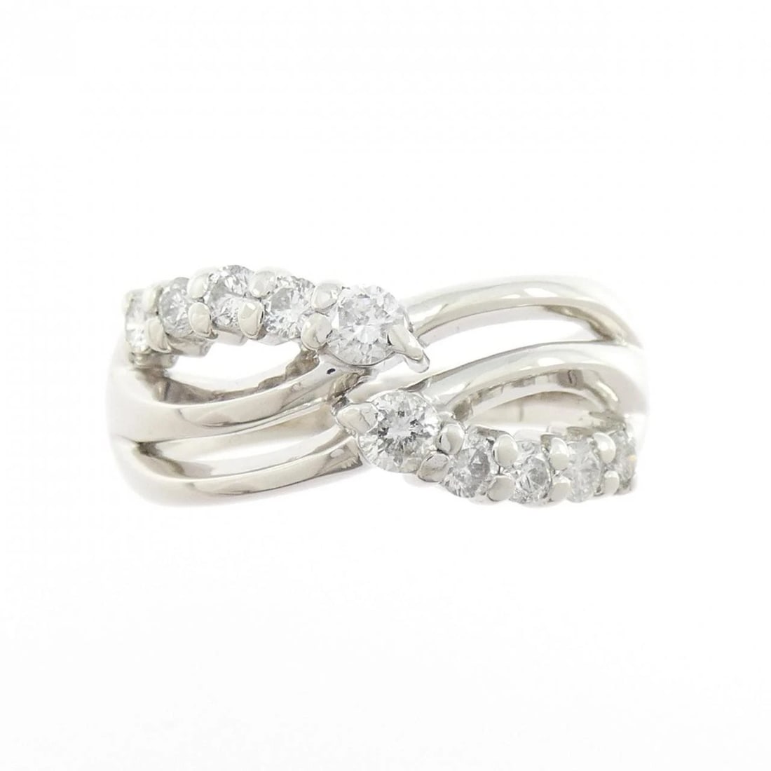 PT900 DIAMOND RING: PT900 Diamond Ring Brand: Unbranded Type: Diamond Ring Material: PT900, Main Stone/Creation Natural Color: Silver Size: US6 3/4 Accessories: None Accessories Notice: When purchasing pre-owned goods,