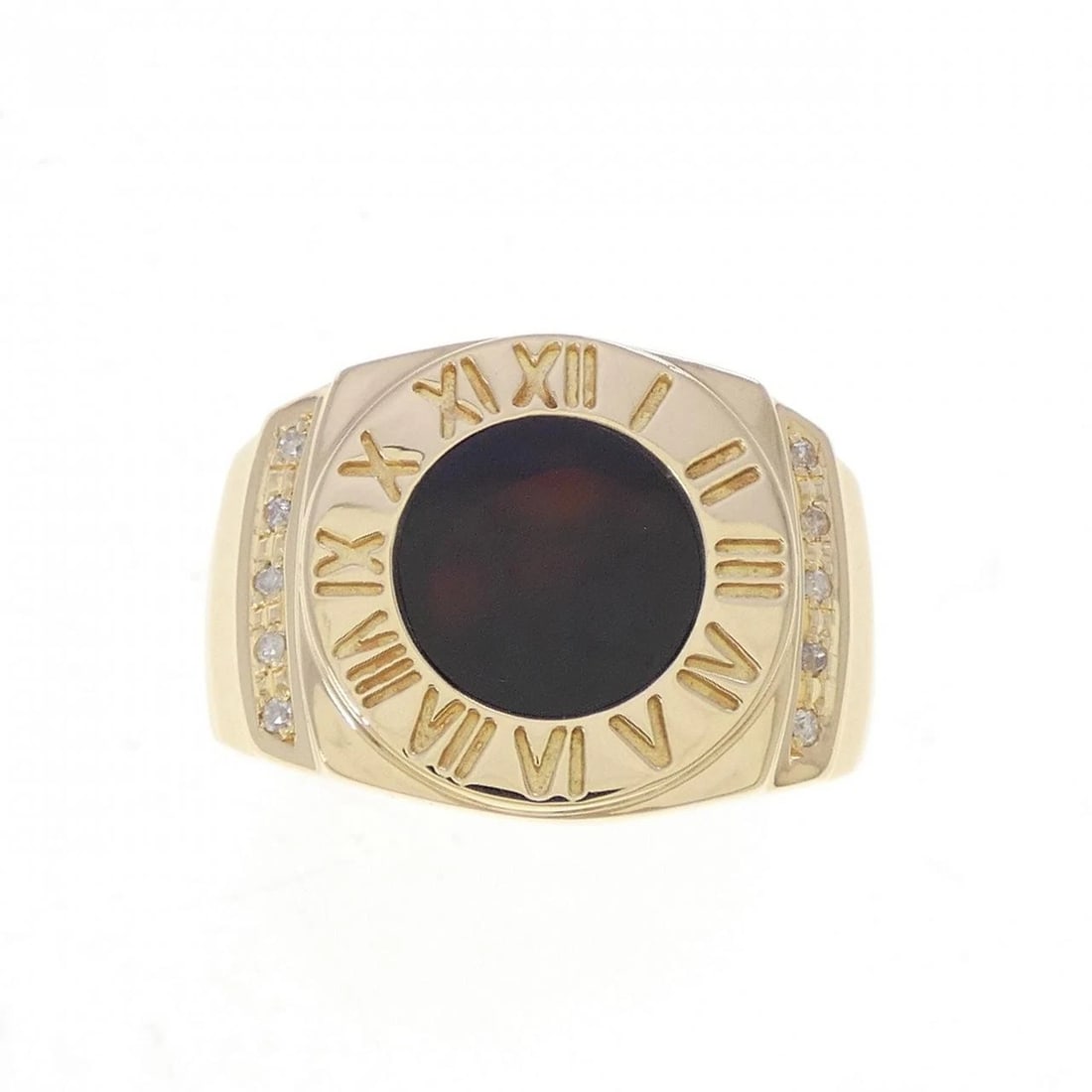 K18YG ONYX RING - 2