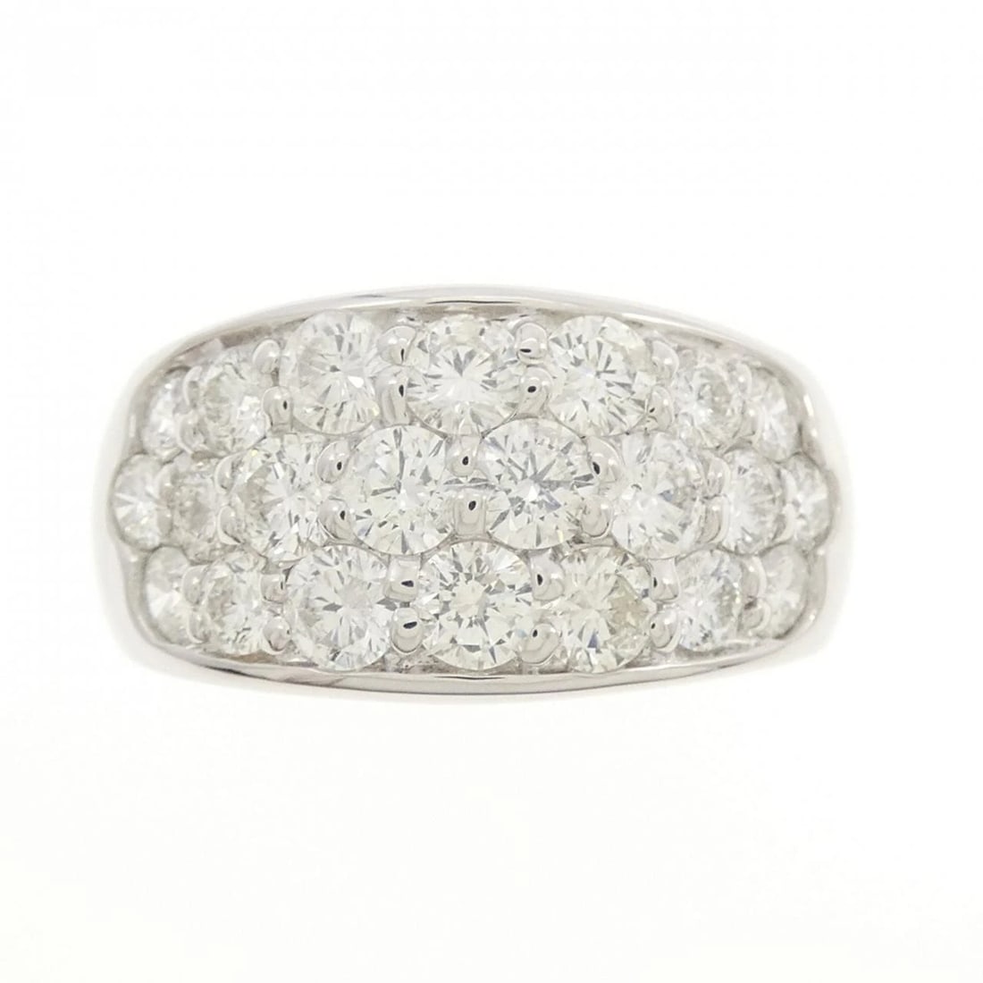 K18WG DIAMOND RING - 2