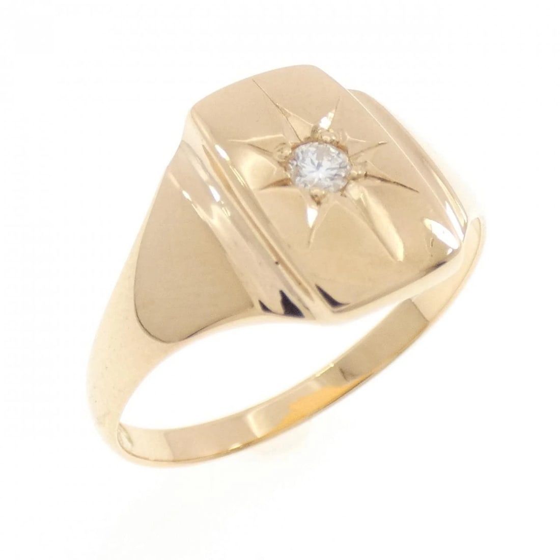 K18PG DIAMOND RING: K18PG Diamond Ring Brand: Unbranded Type: Diamond Ring Material: K18PG, Main Stone/Creation Natural Color: Pink gold Size: US7 1/4 Accessories: None Accessories Notice: When purchasing pre-owned