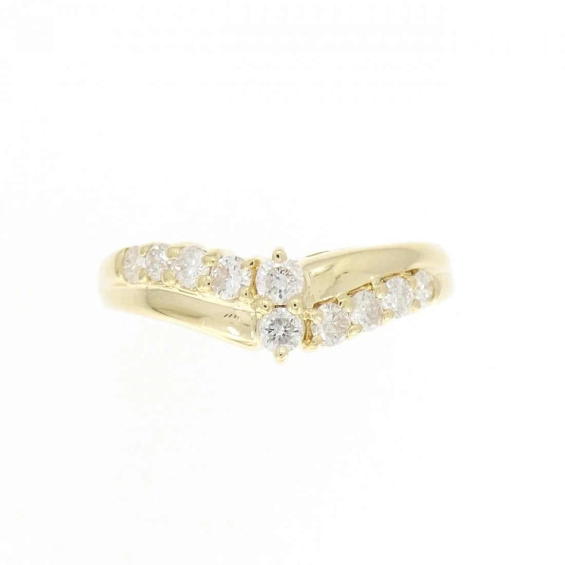 K18YG DIAMOND RING: K18YG Diamond Ring Brand: Unbranded Type: Diamond ring Material: K18YG, Main Stone/Creation Natural Color: Yellow gold Size: US9 Accessories: None Accessories Notice: When purchasing pre-owned goods,