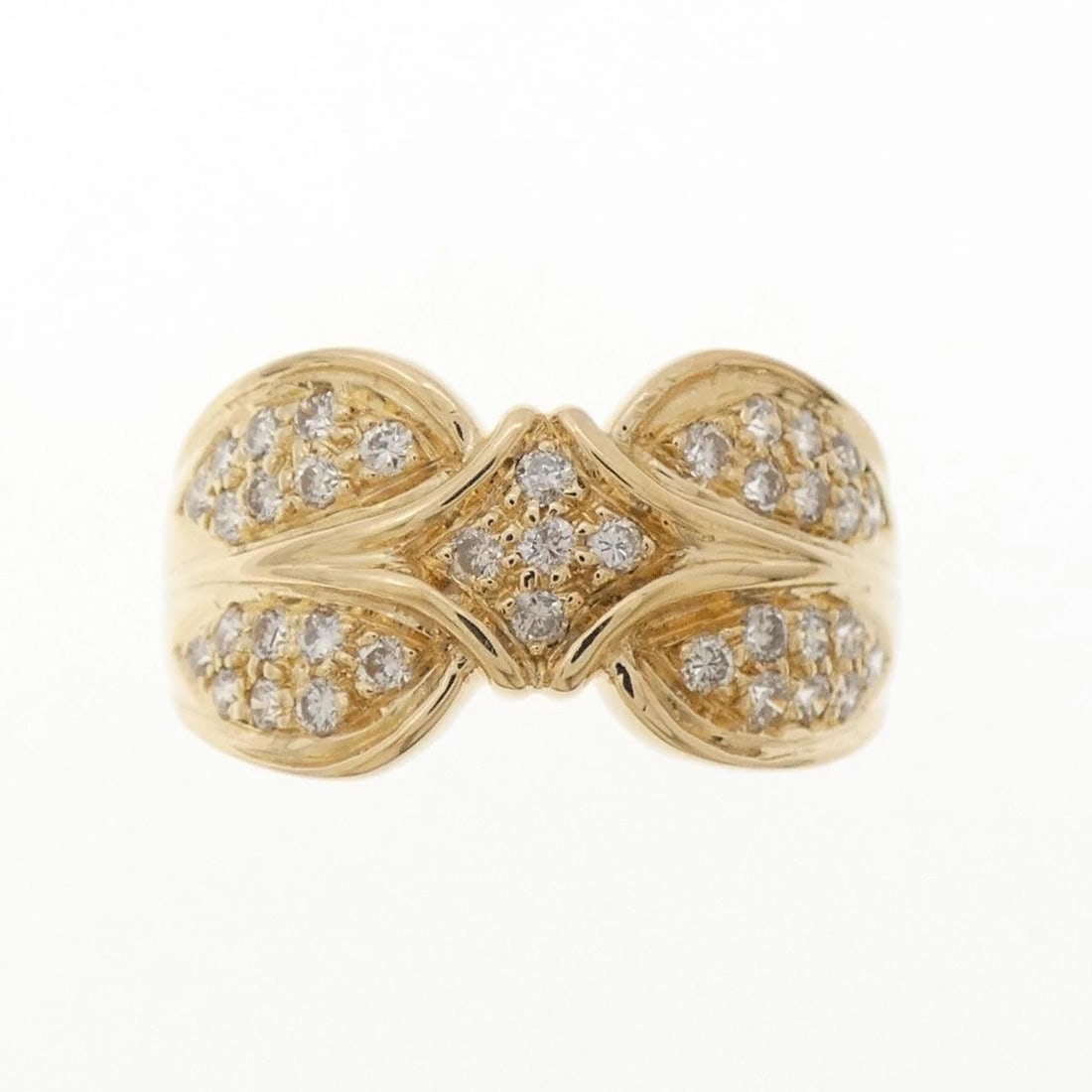 K18YG DIAMOND RING: K18YG Diamond Ring Brand: Unbranded Type: Diamond ring Material: K18YG, Main Stone/Creation Natural Color: Yellow gold Size: US9 Accessories: None Accessories Notice: When purchasing pre-owned goods,