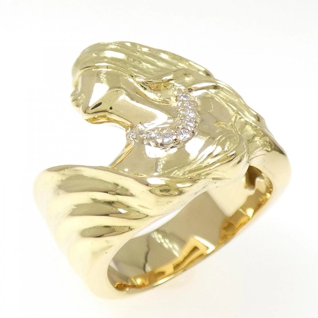 K18YG DIAMOND RING: K18YG Diamond Ring Brand: Unbranded Type: Diamond ring Material: K18YG, Main Stone/Creation Natural Color: Yellow gold Size: US5 1/2 Accessories: None Accessories Notice: When purchasing pre-owned