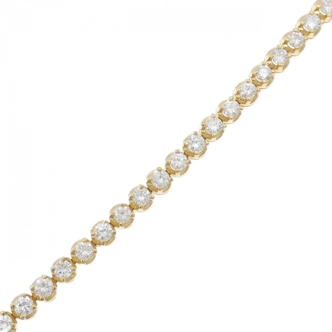 750YG/750WG DIAMOND BRACELET: 750YG/750WG Diamond Bracelet Brand: Unbranded Type: Diamond Bracelet Material: 750YG/750WG, Main Stone/Creation Natural Color: YG,WG Size: 18cm Actual Size Max width approx.: 4.7mm Accessories: None
