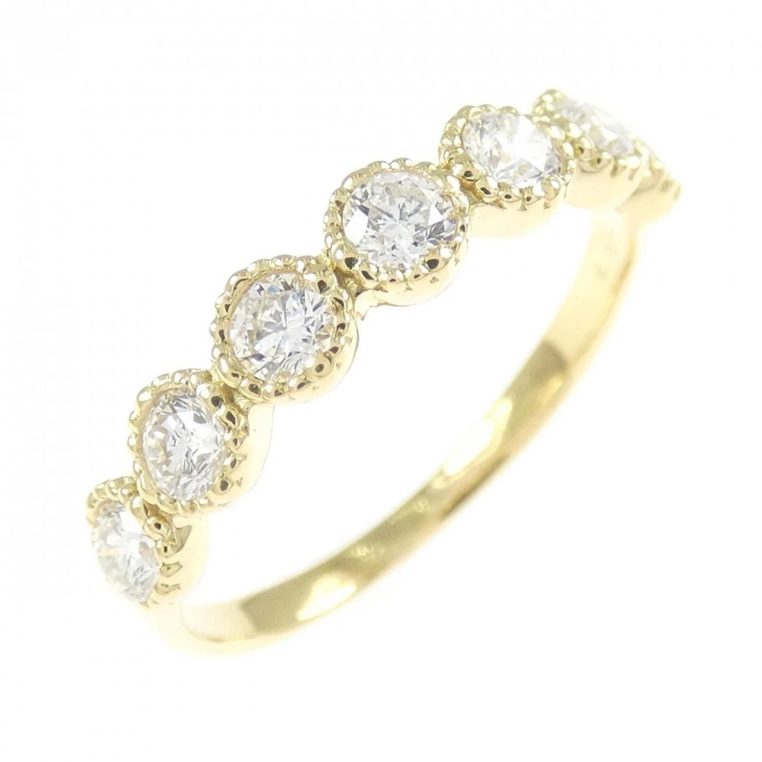 K18YG DIAMOND RING: K18YG Diamond Ring Brand: Unbranded Type: Diamond Ring Material: K18YG, Main Stone/Creation Natural Color: Yellow gold Size: US6 1/4 Accessories: None Accessories Notice: When purchasing pre-owned