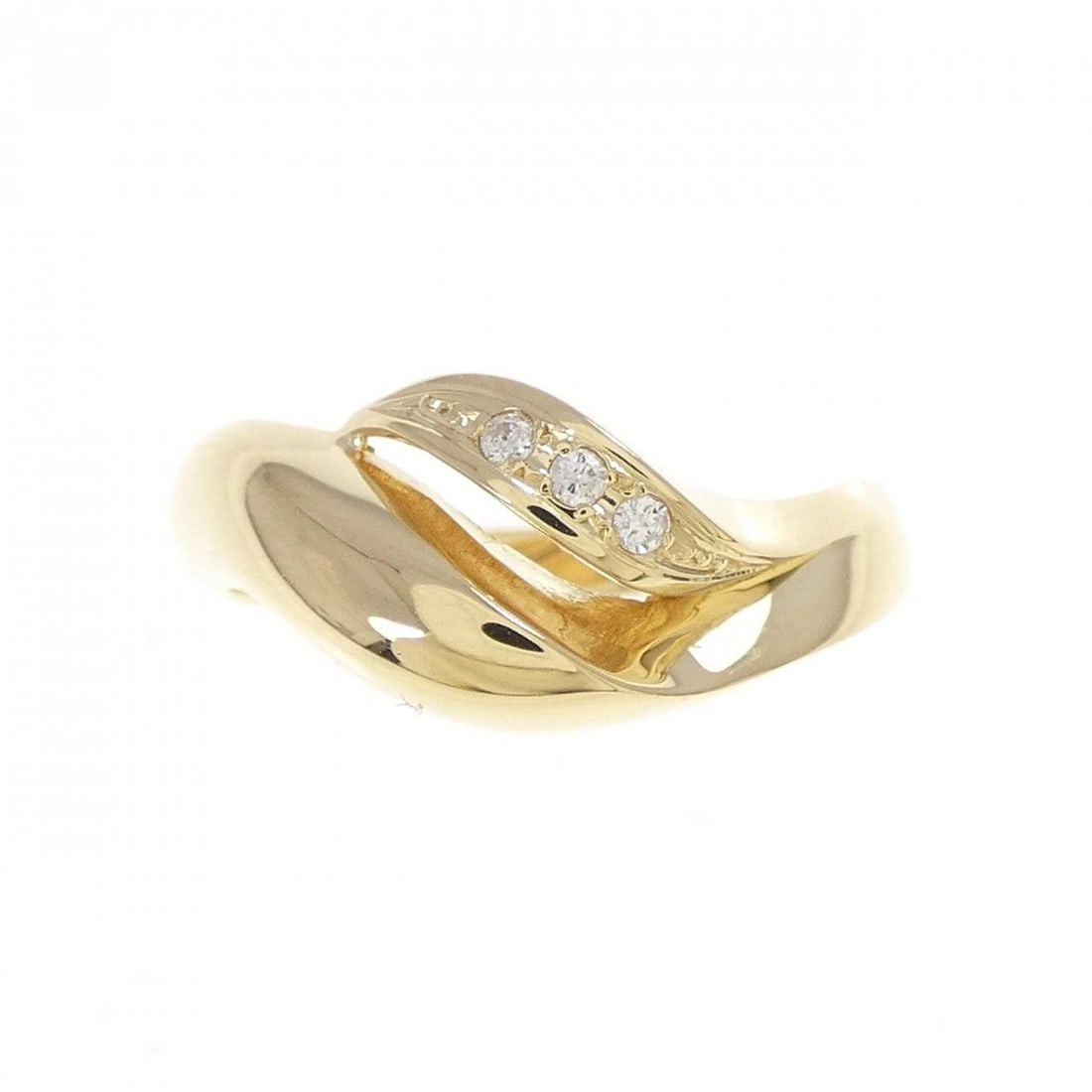 K18YG DIAMOND RING - 2
