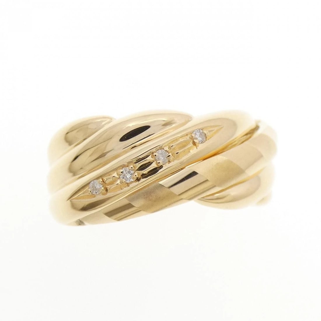 K18YG DIAMOND RING: K18YG Diamond Ring Brand: Unbranded Type: Diamond Ring Material: K18YG, Main Stone/Creation Natural Color: Yellow gold Size: US7 1/4 Accessories: None Accessories Notice: When purchasing p