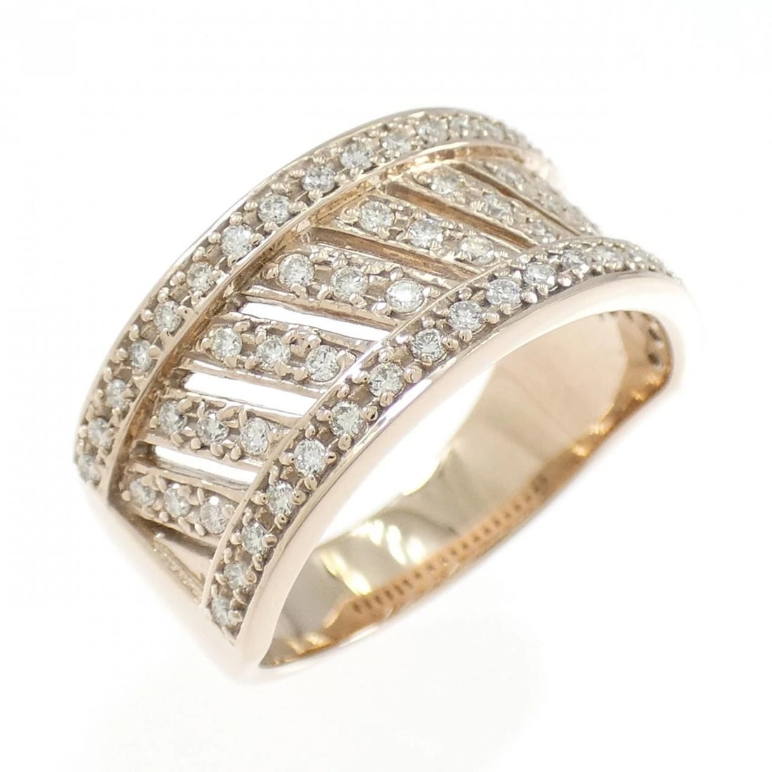 K18PG DIAMOND RING: K18PG diamond ring Brand: Unbranded Type: Diamond Ring Material: K18PG, Main Stone/Creation NATURAL Color: PG Size: US6 3/4 Accessories: None Accessories Notice: When purchasing pre-owned