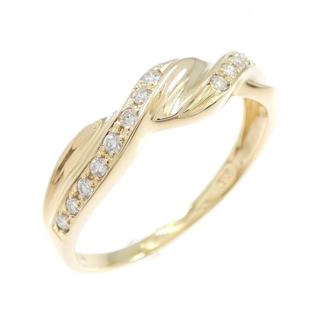 K18YG DIAMOND RING: K18YG Diamond Ring Brand: Unbranded Type: Diamond Ring Material: K18YG, Main Stone/Creation NATURAL Color: YG Size: US7 3/4 Accessories: None Accessories Notice: When purchasing pre-owned goods,