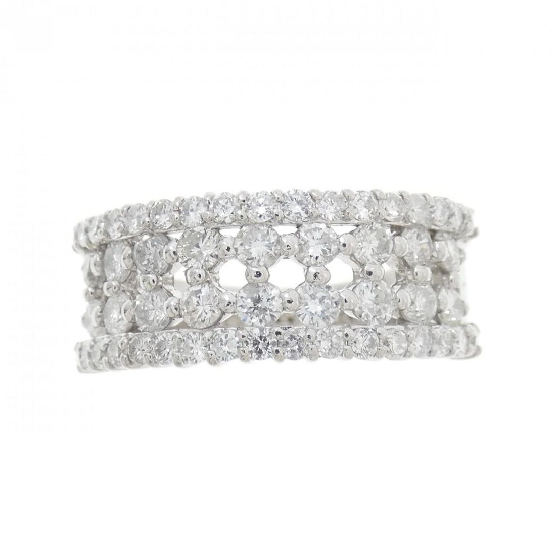 PT900 DIAMOND RING: PT900 Diamond Ring Brand: Unbranded Type: Diamond Ring Material: PT900, Main Stone/Creation NATURAL Color: SILVER Size: US6 Accessories: None Accessories Notice: When purchasing pre-owned goods,