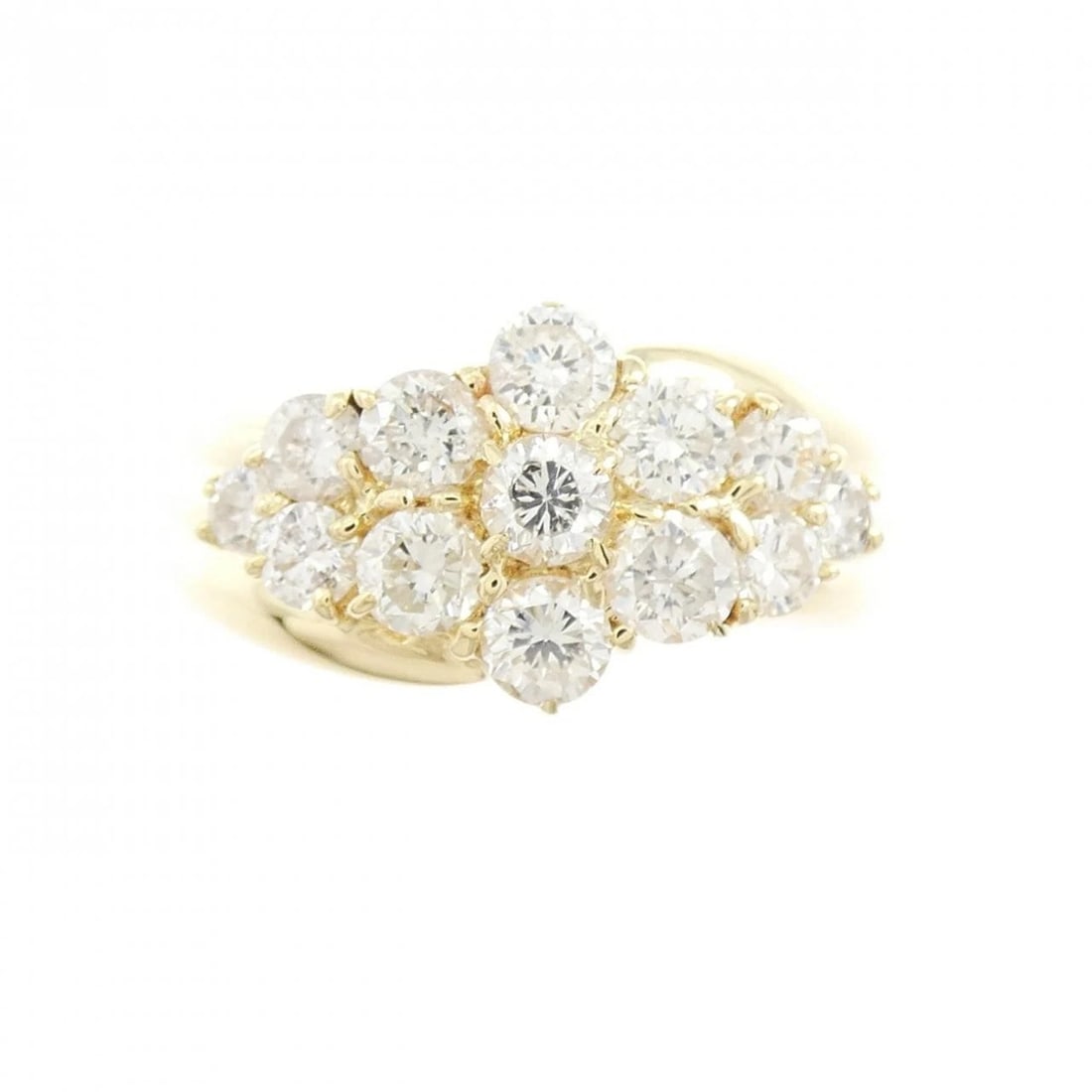 K18YG DIAMOND RING: K18YG Diamond Ring Brand: Unbranded Type: Diamond Ring Material: K18YG, Main Stone/Creation NATURAL Color: YELLOW GOLD Size: US5 3/4 Accessories: None Accessories Notice: When purchasing pre-owned