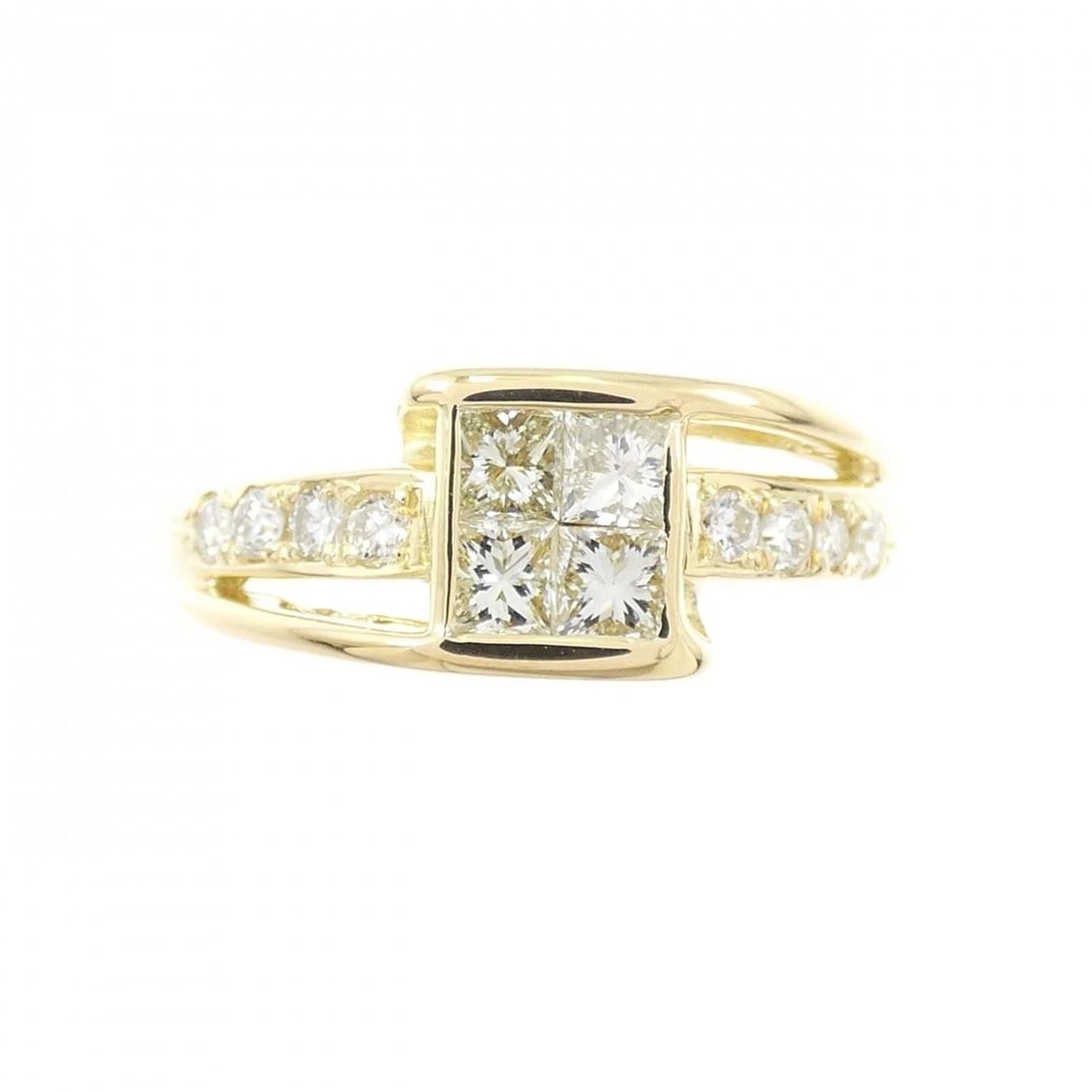 K18YG DIAMOND RING - 2