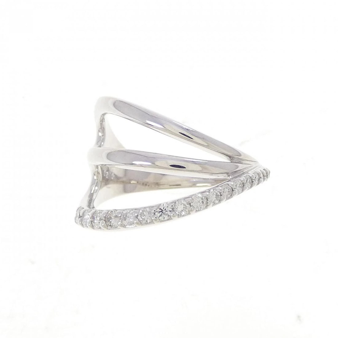 K18WG DIAMOND RING - 2