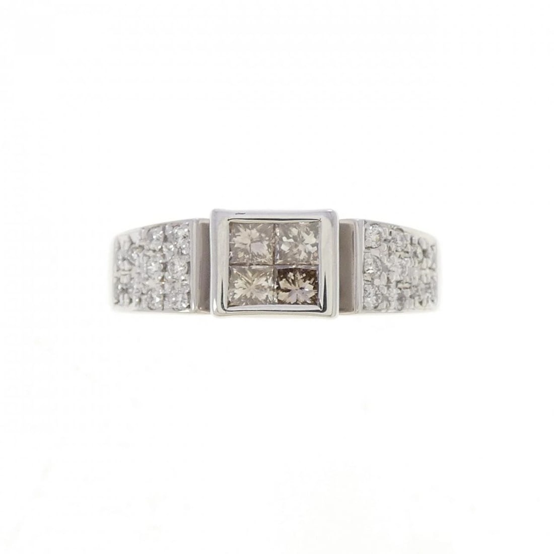 K18WG DIAMOND RING - 2
