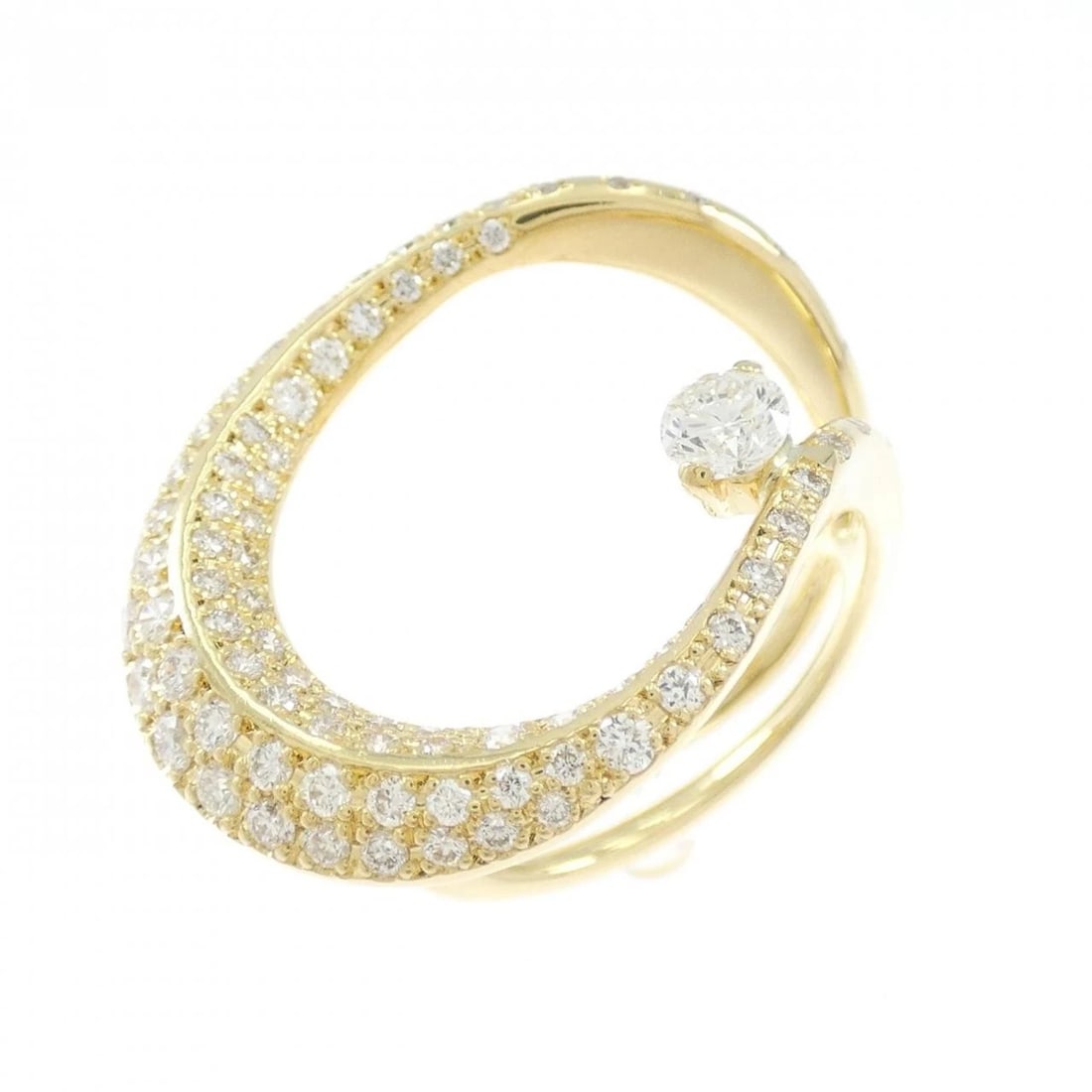 K18YG DIAMOND RING: K18YG Diamond Ring Brand: Unbranded Type: Diamond Ring Material: K18YG, Main Stone/Creation NATURAL Color: YELLOW GOLD Size: US6 1/2 Accessories: None Accessories Notice: When purchasing p