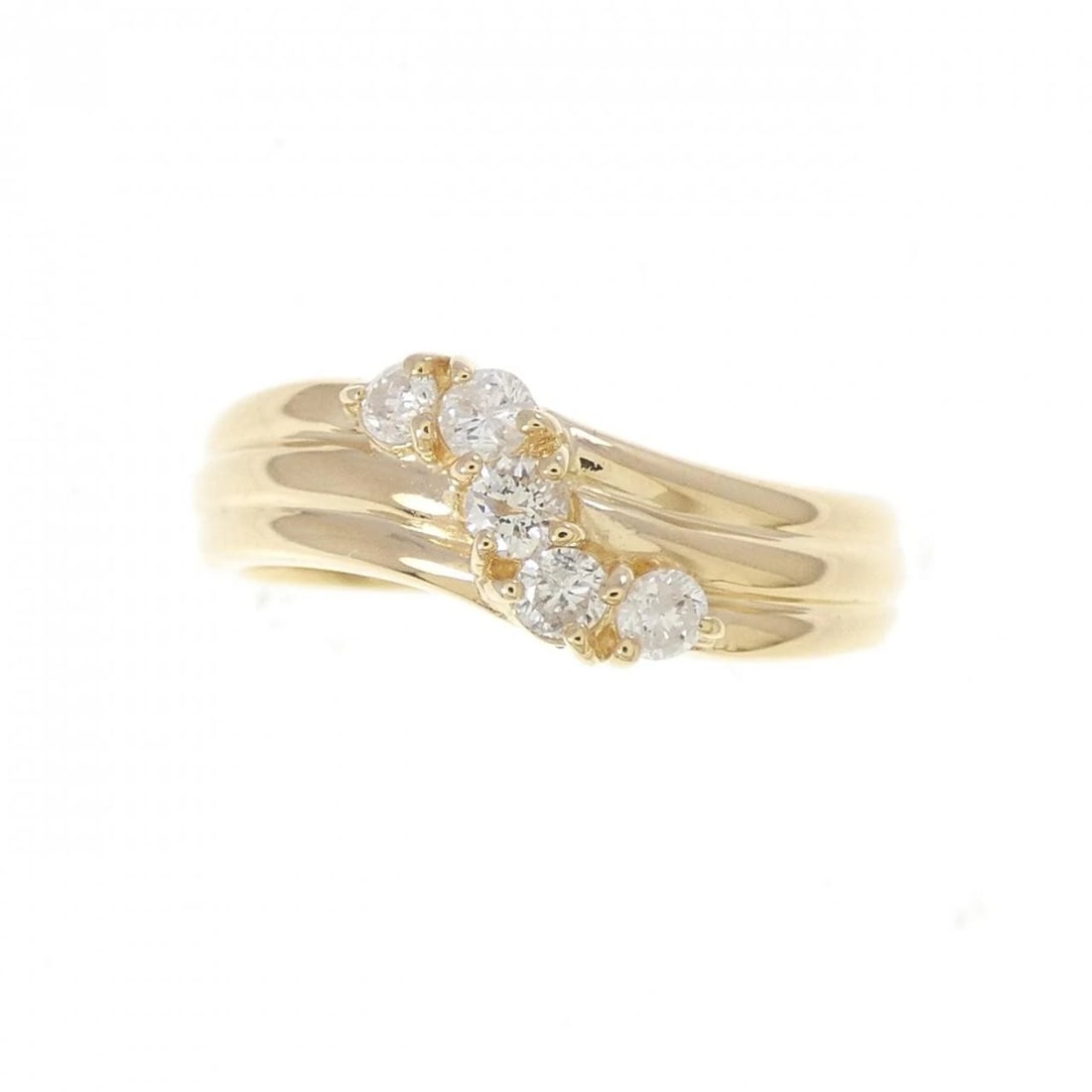 K18YG DIAMOND RING - 2
