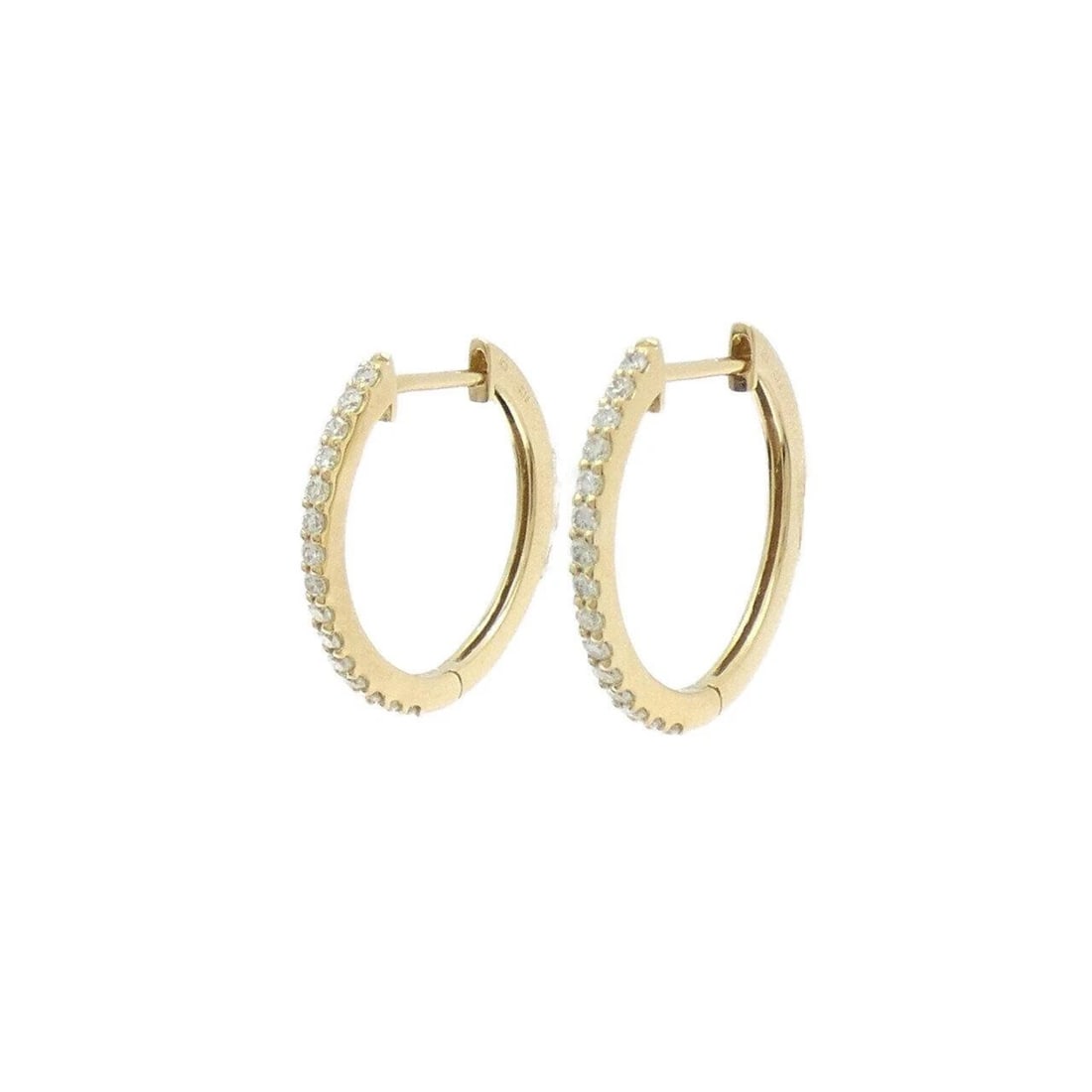 K18YG DIAMOND PIERCE: K18YG Diamond Pierce Brand: Unbranded Type: Diamond Pierce/Earring Material: K18YG, Main Stone/Creation NATURAL Color: YELLOW GOLD Size: Actual Size Approx. height x width: 17.8mm x 1.3mm