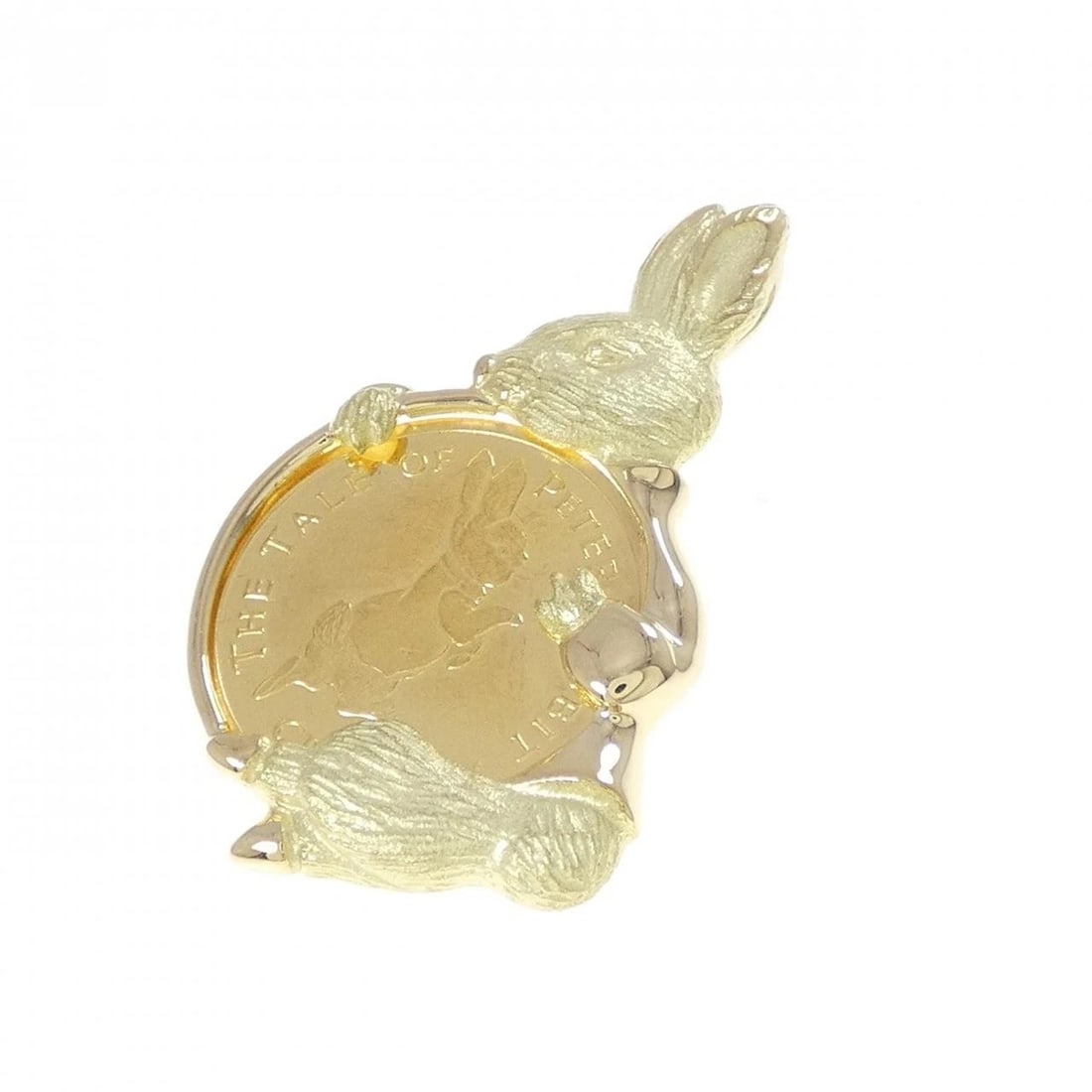 K18YG (FRAME) RABBIT COIN PENDANT: K18YG (frame) Rabbit Coin Pendant Brand: Unbranded Type: Coin Material: K18YG, Color: YELLOW GOLD Size: Actual Size Approx. length x width: 35.3mm x 20.6mm Accessories: None Accessories Notice: When