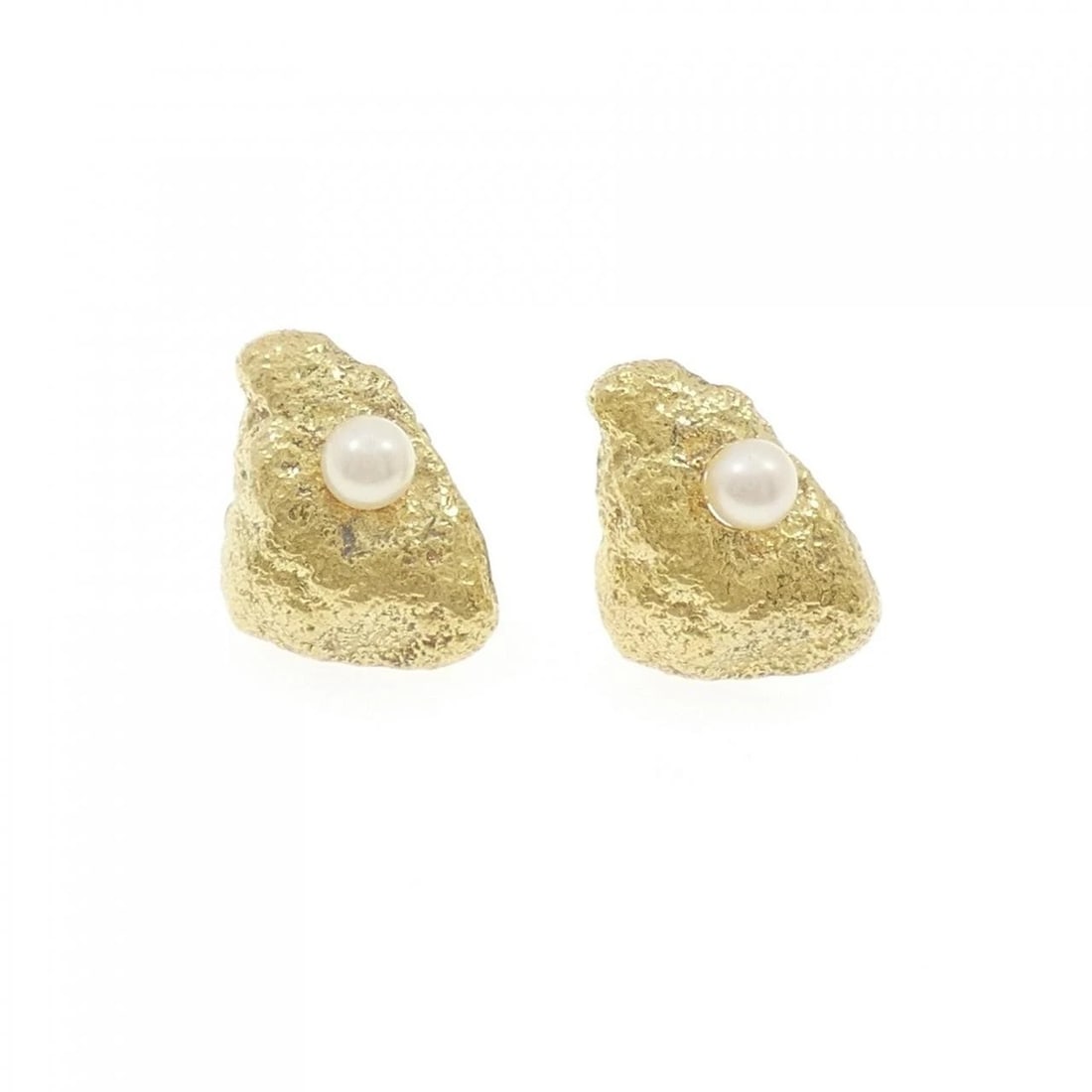 18K YELLOW GOLD AKOYA PEARL PIERCE: 18K Yellow Gold Akoya Pearl Pierce Brand: Unbranded Type: Akoya Pearl Pierce/Earring Material: K18YG, Main Stone/Creation AKOYA PEARL Color: YELLOW GOLD Size: Actual Size Approx. length x width: