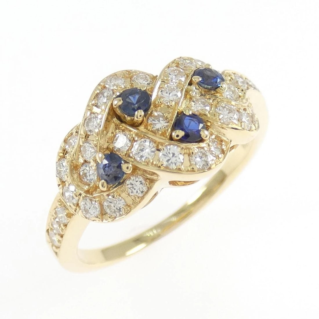 750YG SAPPHIRE RING: 750YG Sapphire Ring Brand: Unbranded Type: Sapphire Ring Material: 750YG, Main Stone/Creation SAPPHIRE Color: YELLOW GOLD Size: US71/4 Accessories: None Accessories Notice: When purchasing pre-owned
