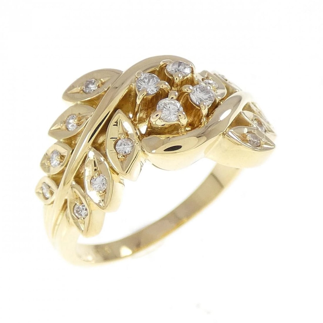 K18YG DIAMOND RING: K18YG Diamond Ring Brand: Unbranded Type: Diamond ring Material: K18YG, Main Stone/Creation NATURAL Color: YELLOW GOLD Size: US8.5 Accessories: None Accessories Notice: When purchasing pre