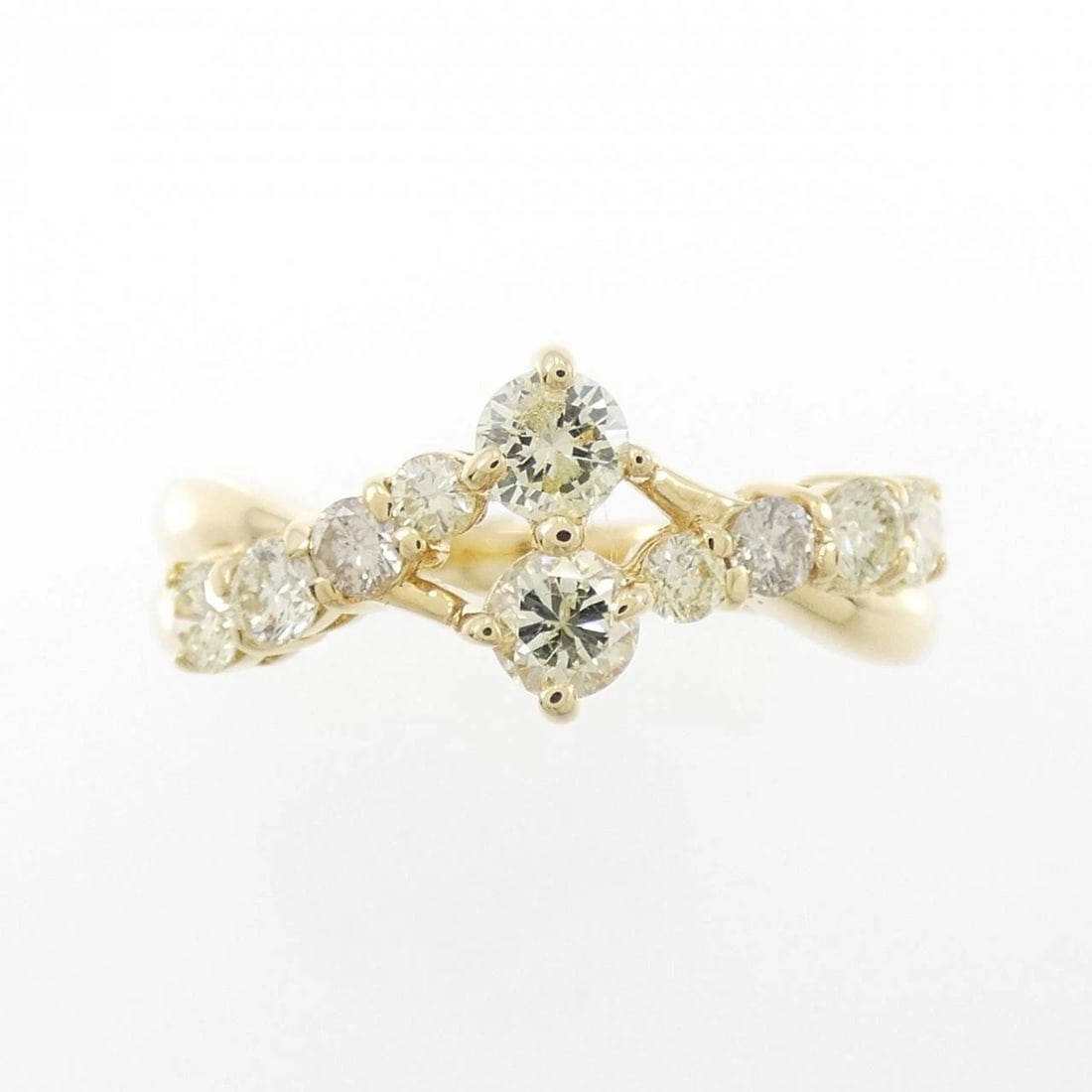 K18YG DIAMOND RING - 2